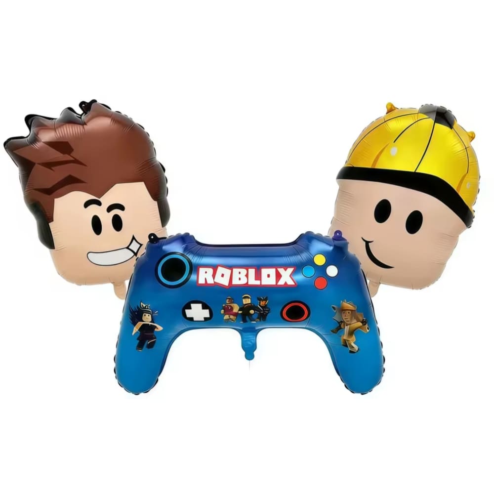 Gaming Character Foil Balloons 3 Piece-Roblox Themed 1 Roblox Themed Foil Balloons 3 Piece