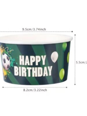 Soccer Happy Birthday Paper Treat Cups
