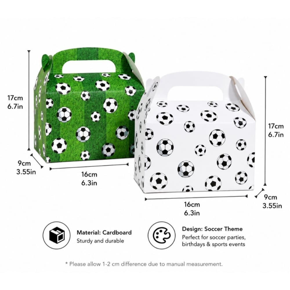 Soccer Party Favor Boxes-6 Piece 1 Soccer Party Favor Boxes