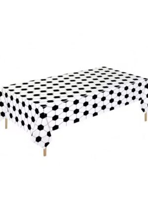Pretty Party Shop 8 Soccer Table Cloth Black And White