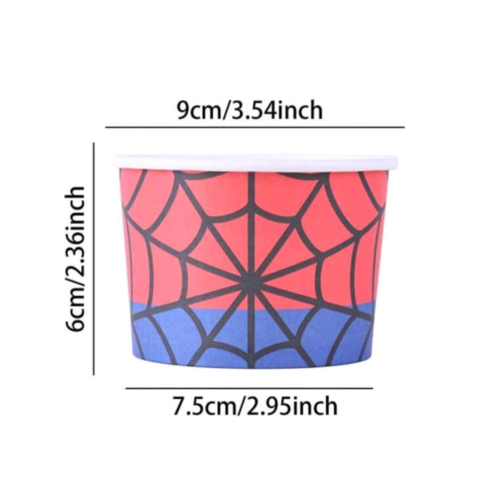 Spider Web Superhero Party Paper Treat Cups-6 Piece 1 Spider Web Treat Paper Cups