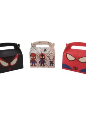 Pretty Party Shop 4 Spiderman Themed Party Favor Boxes