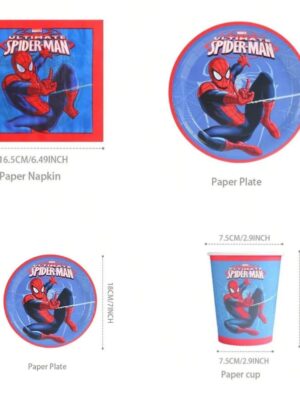 Pretty Party Shop 3 Spiderman themed party table ware set
