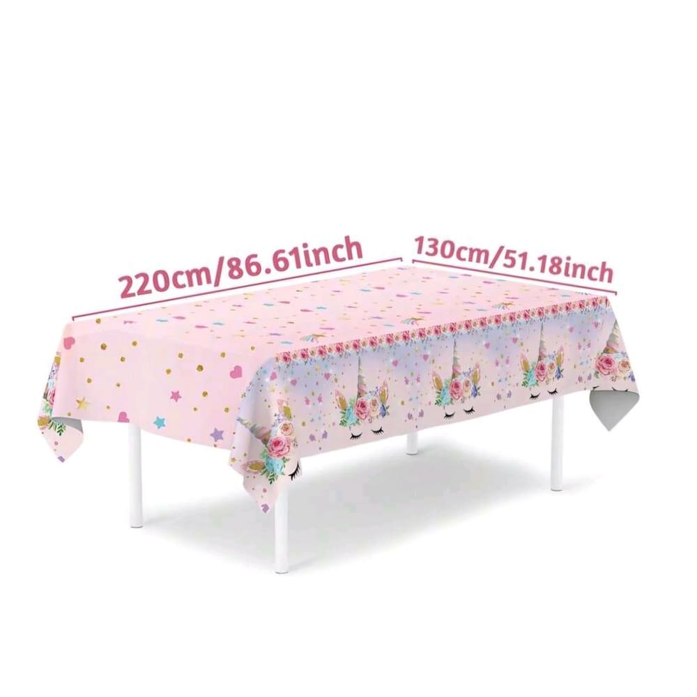 Unicorn Party Plastic Tablecloth 1 Unicorn Tablecloth Plastic Dimensions