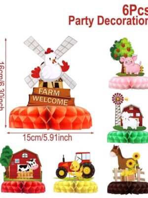 Pretty Party Shop 3 Farm Animal Table Decorations