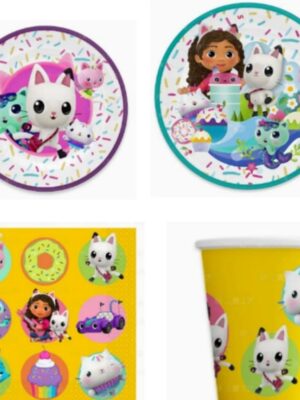 Pretty Party Shop 6 Gabby Themed Party Table Ware Set