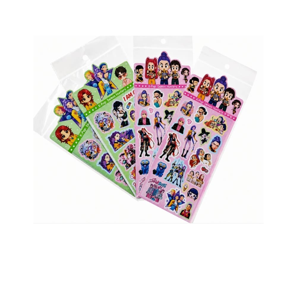 K-Pop Party Favors Assorted Stickers – 6 Sheets 1 K Pop Party Favors Assorted Stickers – 6 Sheets (1)