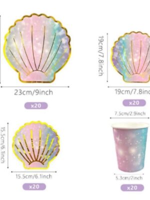 Pretty Party Shop 3 Mermaid Under The Sea Table Ware