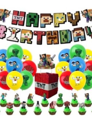 Pretty Party Shop 7 Minecraft Inspired Party Decoration Set