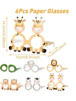 Pretty Party Shop 5 Safari Paper Glasses