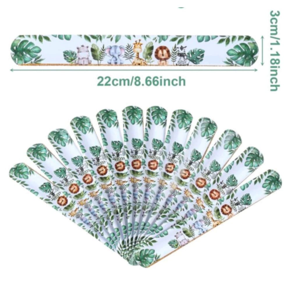 Wild Animal Party Favour Slapbands-12 Piece 1 Wild Animal Party Favors Slapbands