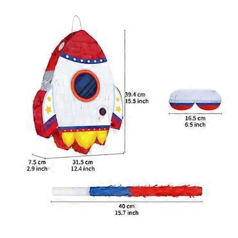 Space Rocket Pinata Set 2 space pinata dimensions