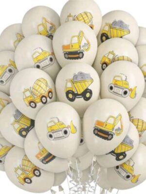 Pretty Party Shop 5 Construction Party Latex Balloons 8 Piece