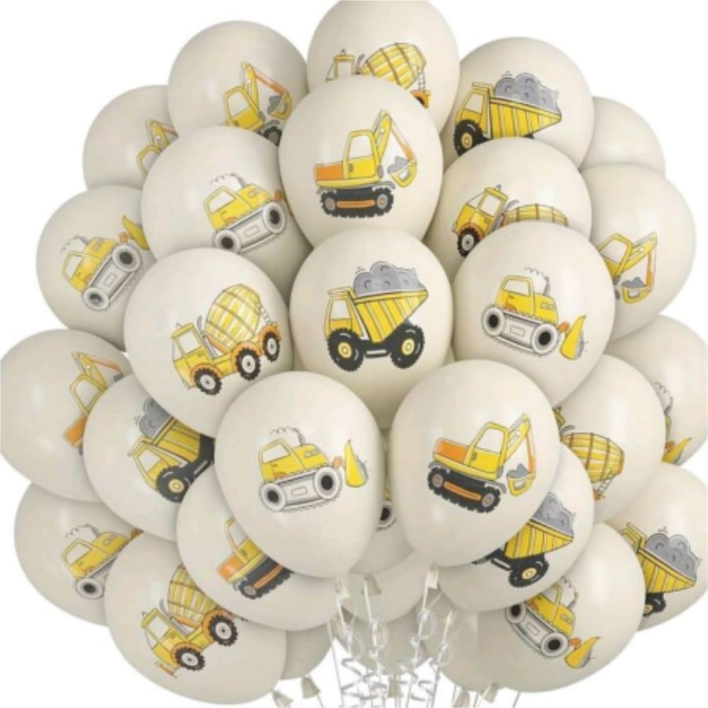 Construction Party Latex Balloons-8 Piece 1 Construction Party Latex Balloons 8 Piece