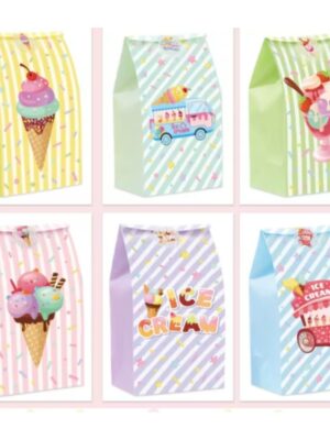 Ice Cream Favour Bags With Stickers
