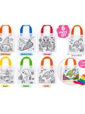 Ocean Under The Sea DIY Party Favour Bags 6 Piece
