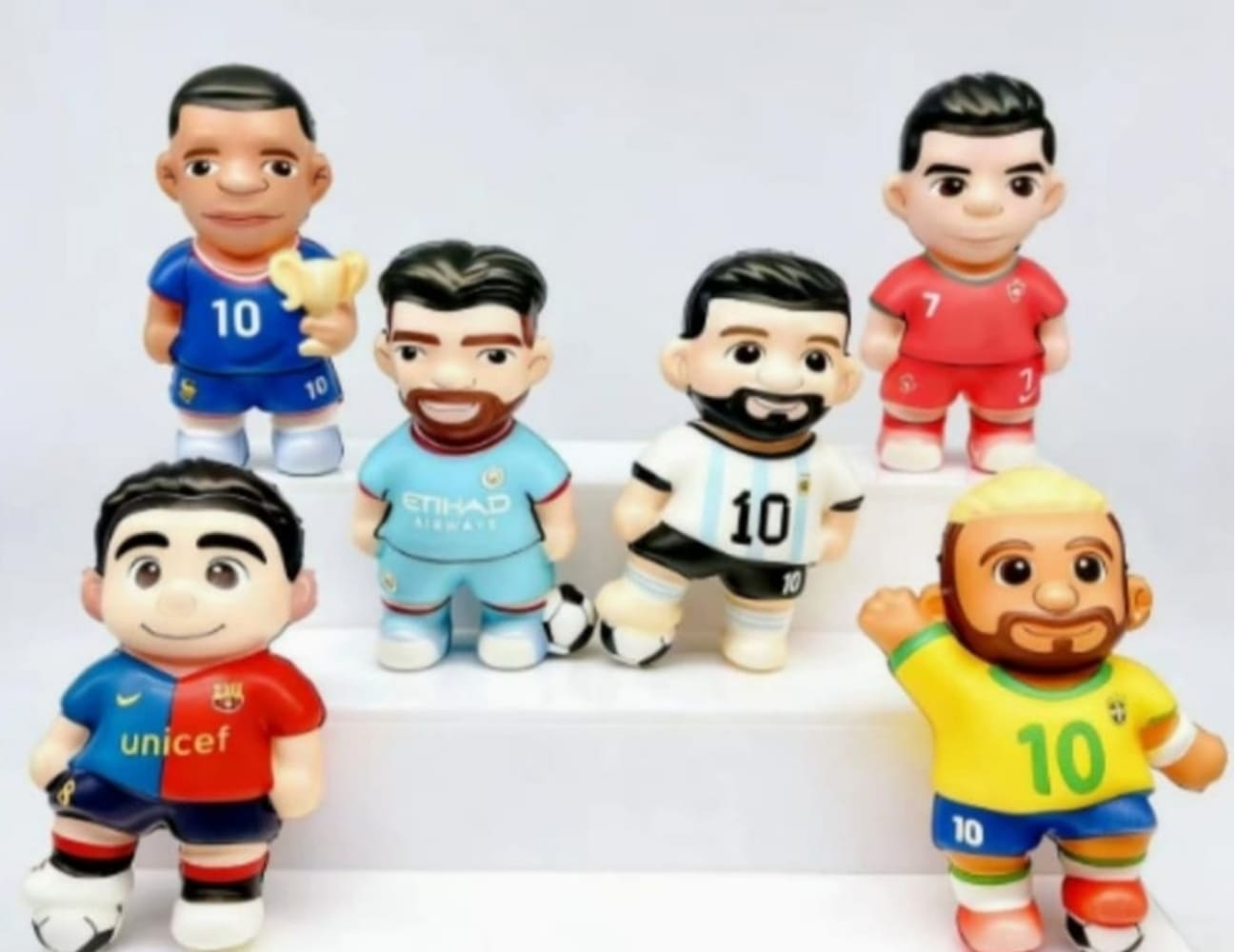 Soccer Player Squishy Party Favors-Assorted Designs-6 Piece 1 Soccer Themed Party Squishy Favors 6 Piece