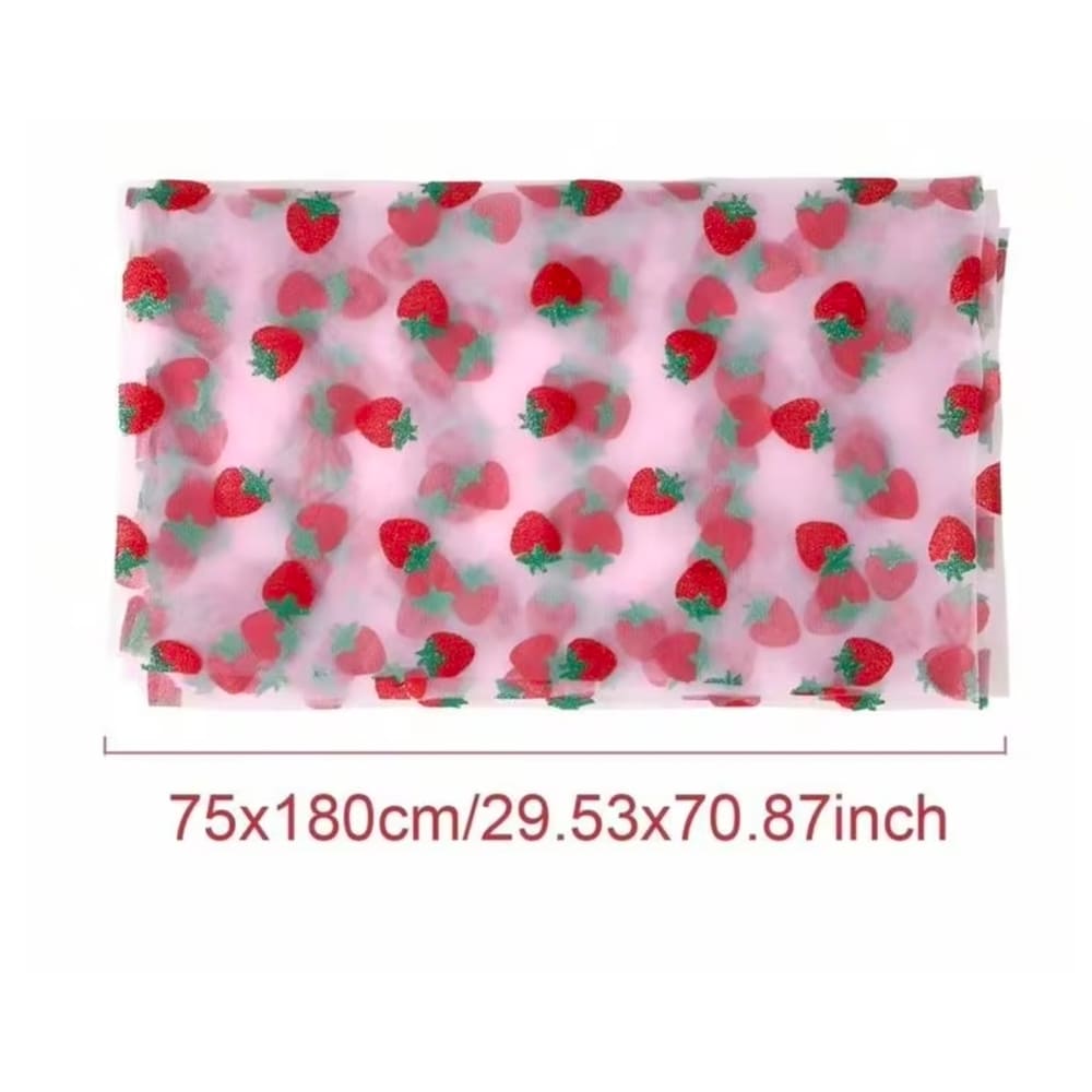 Strawberry Mesh Table Runner-75x180cm 2 Strawberry Mesh Table Runner Dimensions