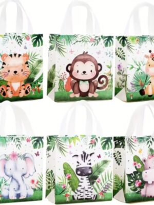 Wild Animals Party Favor Tote Bags