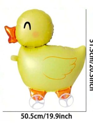 Pretty Party Shop 5 Yellow Duck Balloon With Wheels
