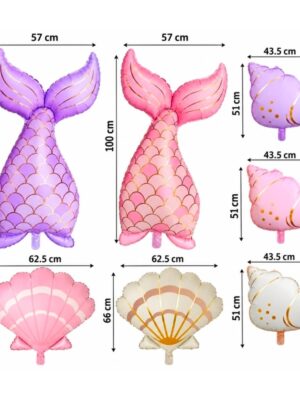 mermaid ocean foil balloons